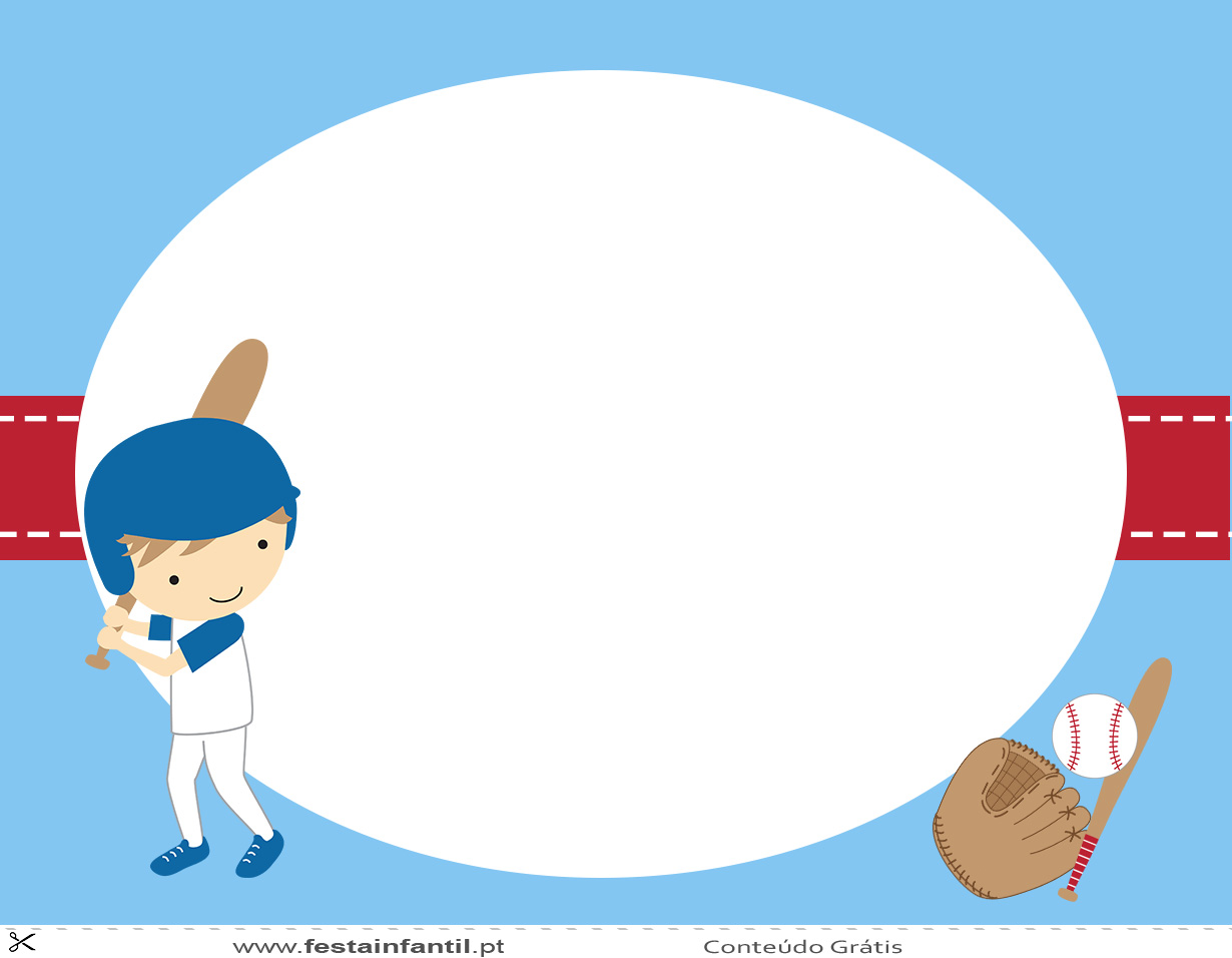 Convite Baseball - Festa Infantil