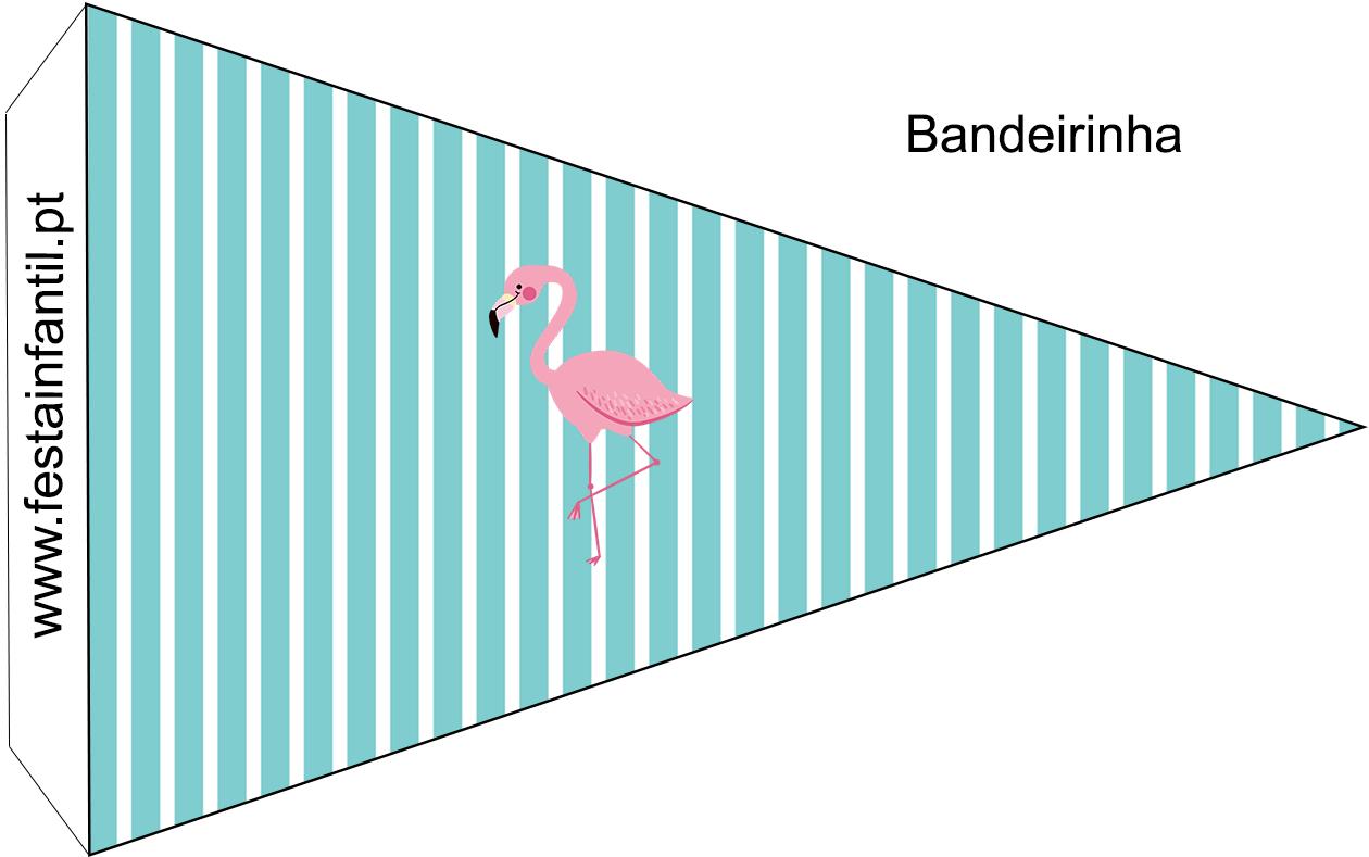Bandeirinha triângulo Flamingo