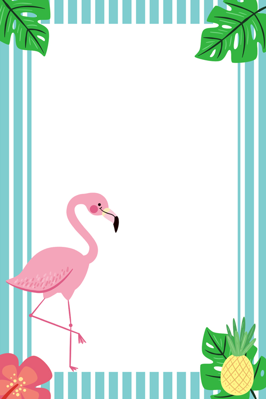 Convite Flamingo - Festa Infantil