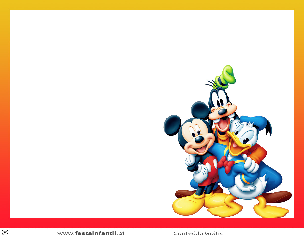 Convite Mickey - Festa Infantil