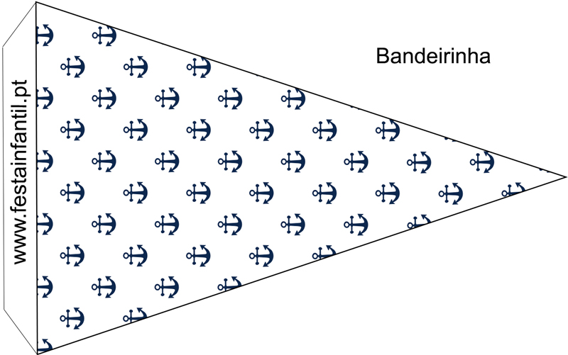 Bandeirinha triângulo Ursinho Naútico