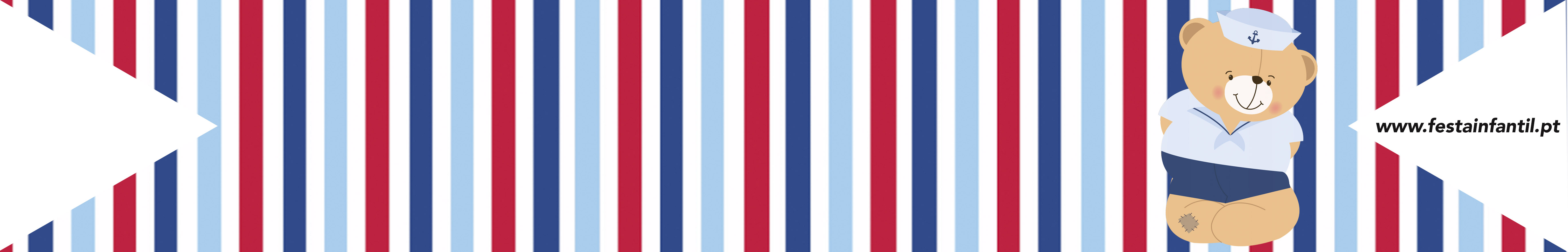 Bandeirinha para palito Ursinho Marinheiro